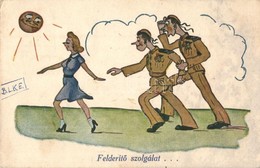* 13 Db VEGYES Humoros Katonai Grafikai M?veszlap / 13 Mixed Humorous Military Graphic Art Motive Cards - Unclassified