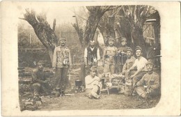 * T2 1915-1915 Mikor A Baka F?z. F?z? Katonak, Hatoldalon Recepttel / WWI K.u.K. Military, Cooking Soldiers. Recipe On T - Unclassified