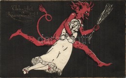 T2/T3 Uedvoezlet A Krampusztol / Lady Kidnapped By The Krampus. Emb. - Ohne Zuordnung