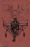 T2/T3 Krampus On Flying Airplane Bicycle. H.C.W.I. Emb (EK) - Unclassified