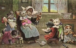 ** T2 Cats Playing With Toys. T. S. N. Serie 1882. (6 Dess.) S: Arthur Thiele - Ohne Zuordnung