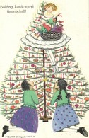 T2/T3 Boldog Karacsonyi Uennepeket! / Christmas Art Postcard. B.K.W.I. 3121-6. S: Mela Koehler (EK) - Non Classés