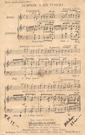 T3 1899 'Almodik A Kis Tubica...' Zenes Levelez?lapok No. 28, Ger? Imre Kiadasa / Hungarian Music Sheet Postcard (EK) - Zonder Classificatie