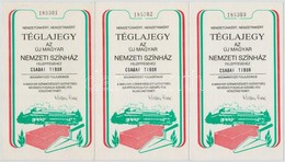 1987. 100Ft 'Nemzeti Teglajegy - Teglajegy Az Uj Magyar Nemzeti Szinhaz Felepitesehez' (9x) Sorszamkoevet?k T:I- - Sin Clasificación