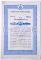 Ausztria / Becs 1897. 'Becsi Koezlekedesi Bizottsag' Jelzalogkoetveny 2000K-rol, Szelvenyekkel T:II
Austria / Vienna 189 - Unclassified