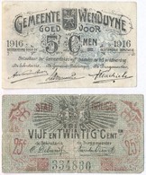 Belgium / Brugge 1915(?) 25c + Wenduyne 1916. 5c Szueksegpenzek T:III-
Belgium / Brugge 1915(?) 25 Centimes + Wenduyne 1 - Unclassified