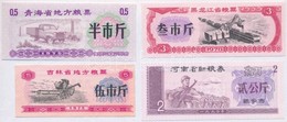 Kina ~1970-1980. 4db Klf Rizsjegy(?) T:I,I-
China ~1970-1980. 4pcs Of Diff Rice Coupons (?) C:UNC,AU - Zonder Classificatie