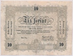 1848. 10Ft 'Kossuth Banko' Hatlapi Szoevegben 'BUeNTETETTNEK' Sajtohiba T:IV Restauralt - Non Classificati