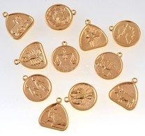 DN Asztrologiai Jegyeket Abrazolo Aranyozott Fem Medalok (12xklf) T:1- - Unclassified