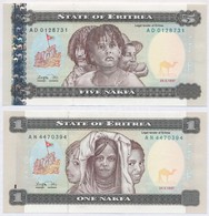 Eritrea 1997. 1N + 5N T:I,I-
Eritrea 1997. 1 Nakfa + 5 Nakfa C:UNC,AU - Ohne Zuordnung