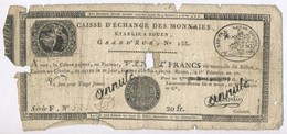 Franciaorszag / Rouen 1797-1803. 20Fr 'annule (ervenytelen)' Feluelbelyegzessel T:IV France / Rouen 1797-1803. 20 Francs - Unclassified