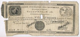 Franciaorszag / Rouen 1797-1803. 20Fr 'annule (ervenytelen)' Feluelbelyegzessel T:IV France / Rouen 1797-1803. 20 Francs - Non Classés