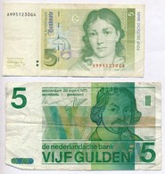 Vegyes: Hollandia 1973. 5G + Nemetorszag 1991. 5M T:III,III-
Mixed: Netherlands 1973. 5 Gulden + Germany 1991. 5 Mark C: - Unclassified