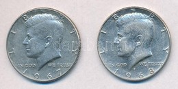 Amerikai Egyesuelt Allamok 1967-1968D. 1/2$ Ag 'Kennedy' (2x) T:1-
USA 1967-1968D. 1/2 Dollar Ag 'Kennedy' (2x) C:AU - Sin Clasificación