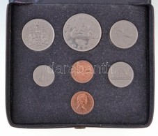 Kanada 1976. 1c (2x) + 5c + 10c + 25c + 50c + 1$ Forgalmi Sor Eredeti, Kisse Seruelt 'Royal Canadian Mint' M?b?r Tokban  - Zonder Classificatie
