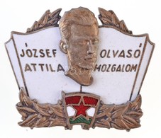 ~1970. 'Jozsef Attila Olvaso Mozgalom' Ezuestoezoett Es Zomancozott Fem Jelveny (30x25mm) T:1- - Non Classés