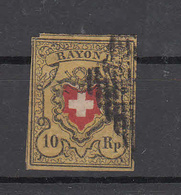 1850  N°16II TYPE11  OBLITERE      COTE 1000 FRS    CATALOGUE ZUMSTEIN - 1843-1852 Kantonalmarken Und Bundesmarken