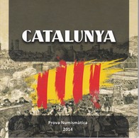 CARTERA DEL AÑO 2014 DE CATALUNYA CON LAS MONEDAS DE LA REPUBLICA CATALANA (PROVA NUMISMATICA) - Münz- Und Jahressets