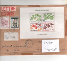 Jolis Blocs Sur Enveloppe Recommandée Du 20/08/1988 Pour La France - Storia Postale