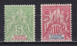 St Pierre Et Mqn N°72*,73* - Unused Stamps