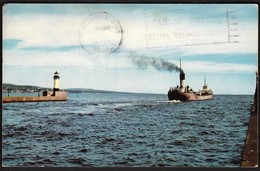 USA United States Duluth Minessota / Ship KD-104 Giant Breighter Leaving Duluth Superior Harbor / Lighthouse - Duluth