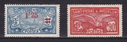 St Pierre Et Mqn N°124*, 129* - Nuevos