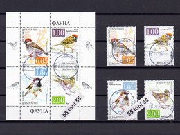 2017 FAUNA- Birds SPARROWS 4v.+S/S- Used/oblitere (O) Bulgaria/Bulgarie - Mussen