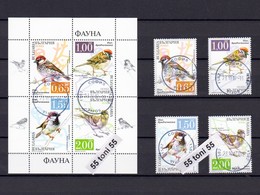 2017 FAUNA- Birds SPARROWS 4v.+S/S- Used/oblitere (O) Bulgaria/Bulgarie - Moineaux