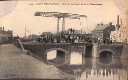 Saint-Amand - Pont Sur La Scarpe, Route De Valenciennes (animée, Batellerie, Péniche, Phot. Delsart) - Péniches