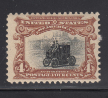 USA 1901 MH Scott #296 4c Electric Car Pan-American Exposition - Hinge Remnent - Unused Stamps