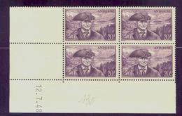 ANDORRE FRANCAIS - YT 135- CD De 4 TP ** -  Du 12/07/1948 - Poste Aérienne