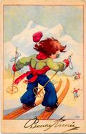 Delcampe - CPA Ski Sport D'hiver Illustrateur Non Circulé - Wintersport