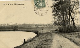 Dépt 95 - CERGY-PONTOISE - L'Oise Pittoresque - HAM - Animée, Pêcheur - Cergy Pontoise