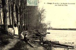 Dépt 95 - CERGY - Le Sentier Communal Aux Bords De L'Oise - Animée, Chèvre - Cergy Pontoise