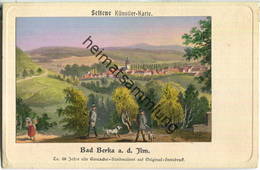 Bad Berka An Der Ilm - Postkarte Um 1900 - Künstlerkarte Ca. 50 Jahre Alte Gouache-Handmalerei Auf Original-Steindruck - Bad Berka