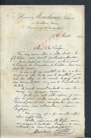 LETTRE DE 1896 HENRI MOUCHOUX NOTAIRE À AVALLON : - Manuscripts