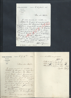 LETTRES DE 1898 MARCEL MACHAVOINE NOTAIRE À SERGINES : - Manuscripts