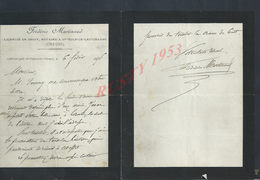 LETTRE DE 1896 FRÉDÉRIC MARTINAUD NOTAIRE À SAINT SULPICE LES CHAMPS : - Manuscripts