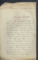 LETTRE DE 1896 ECRITE DE BEAUMONT : - Manuscripts