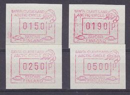 Finland 1989 Santa Claus Land Frama Labels  4v Unused ** Mnh (37948) - Automatenmarken [ATM]