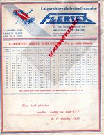 92- NEUILLY SUR SEINE- RARE CATALOGUE TARIFS FLERTEX-GARNITURES DE FREINS-1 JANVIER 1933- SALMSON-ROSENGART-STUDEBAKER- - Automobil