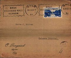 87121) Norvegia-lettera Con 30-ore-veduta  Da Oslo A Catania  Il 15/8/1940  Bolli E Censura - Storia Postale