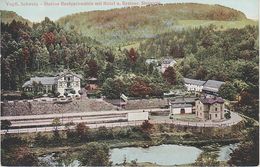 AK Bahnhof Rentzschmühle Gasthof Hotel Steinicht A Pöhl Jocketa Trieb Liebau Steinsdorf Cossengrün Vogtländische Schweiz - Vogtland