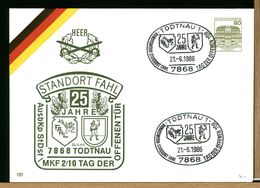 DEUTSCHE - GANZSACHEN - 1986  TODTNAU - STANDORT FAHL - Enveloppes Privées - Neuves