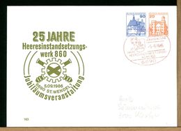 DEUTSCHE - GANZSACHEN - 1986  ST WENDEL - HEERESINTANDSETZUNGS WERK 860 - Enveloppes Privées - Neuves