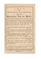 P 116. FRATER MAURITIUS VAN DE MAELE  - °ROUSSELAERE 1877 / + Noviciaat Der Redemptoristen Te ST-TRUIDEN 1895 - Santini