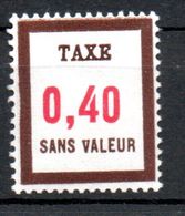 TIMBRES FICTIFS - Taxe 0,40 Brun E Rouge (100)  - N° FT24** - Fictifs