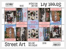 België / Belgium - Postfris / MNH - Sheet Straatkunst 2018 - Ungebraucht