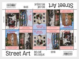 België / Belgium - Postfris / MNH - Sheet Straatkunst 2018 - Unused Stamps