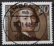 ALEMANIA 1994 The 250th Anniversary Of The Birth Of Johann Gottfried Herder, Writer And Theologian. USADO - USED. - Used Stamps